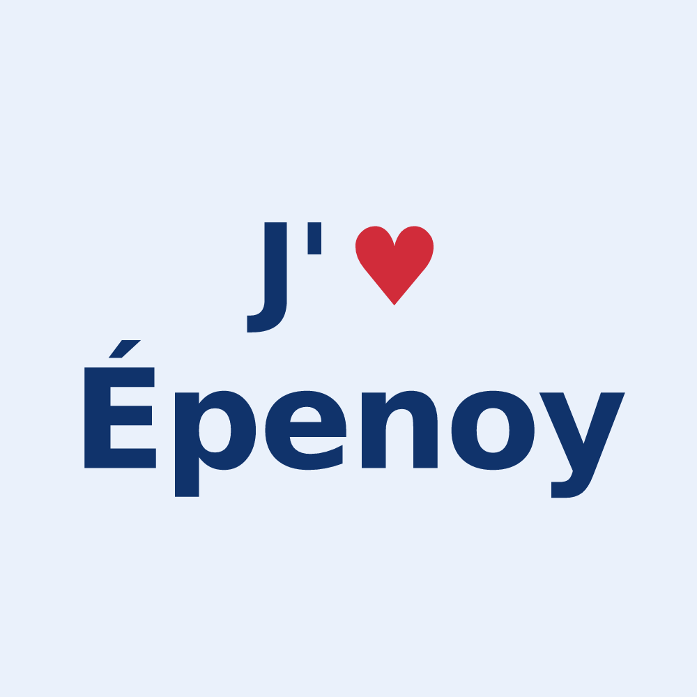 Sticker personnalisé Épenoy — design J'aime Épenoy