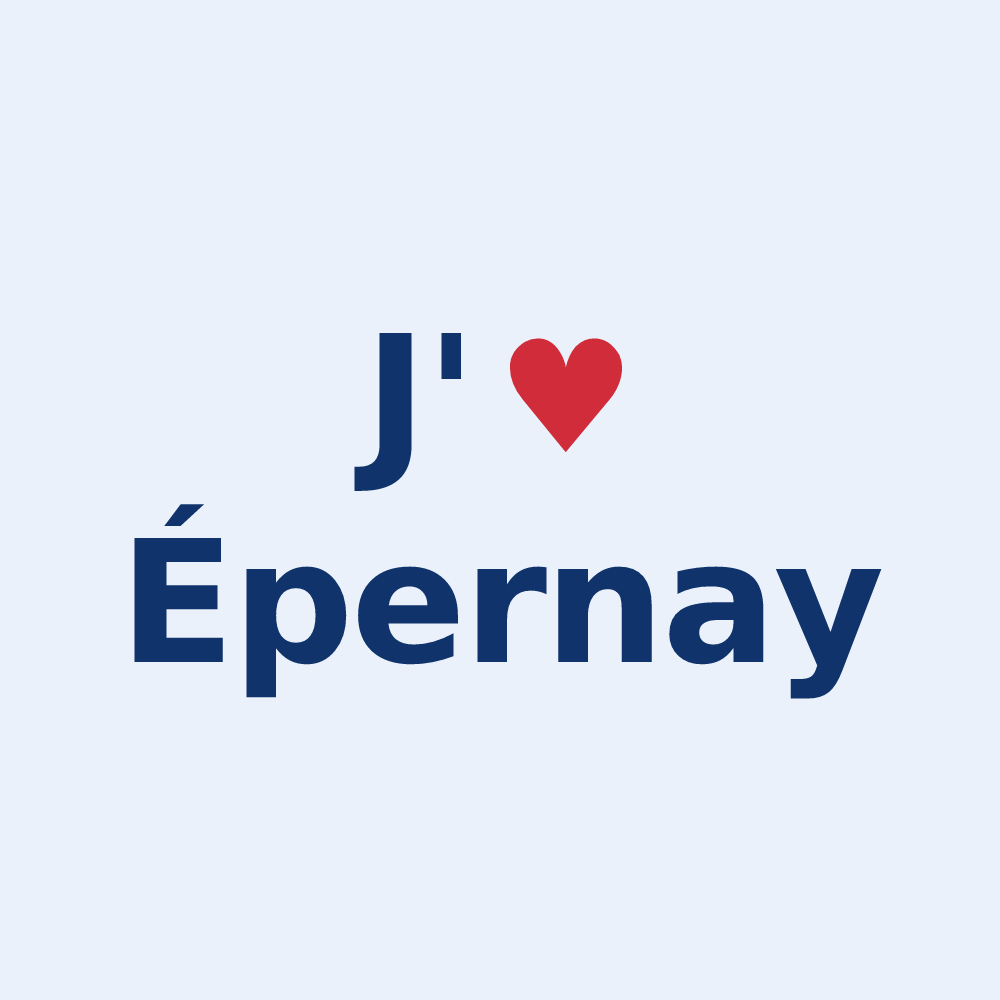 Sticker personnalisé Épernay — design J'aime Épernay
