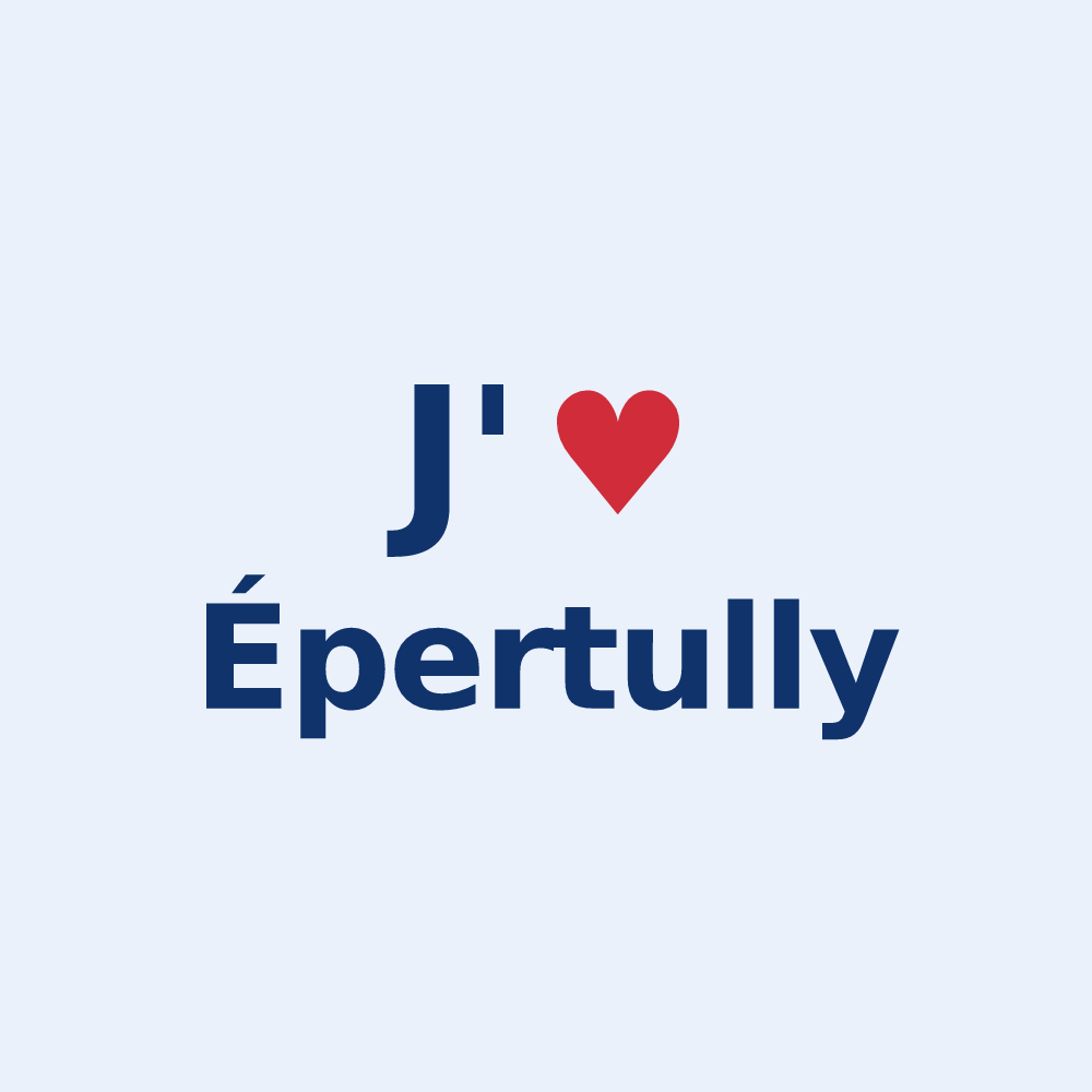 Sticker personnalisé Épertully — design J'aime Épertully