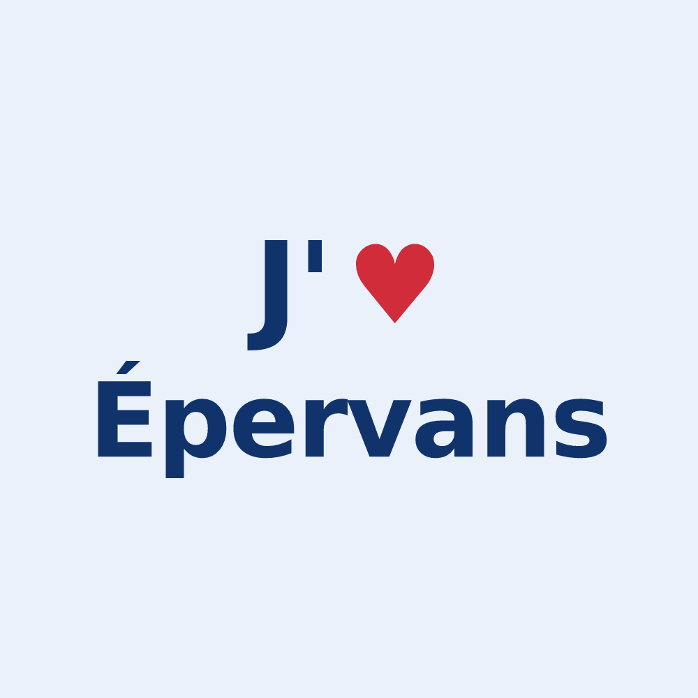 Sticker personnalisé Épervans — design J'aime Épervans