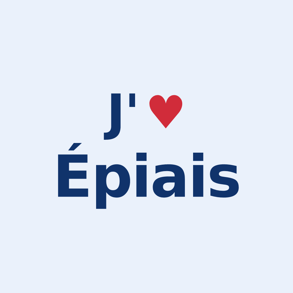 Sticker personnalisé Épiais — design J'aime Épiais