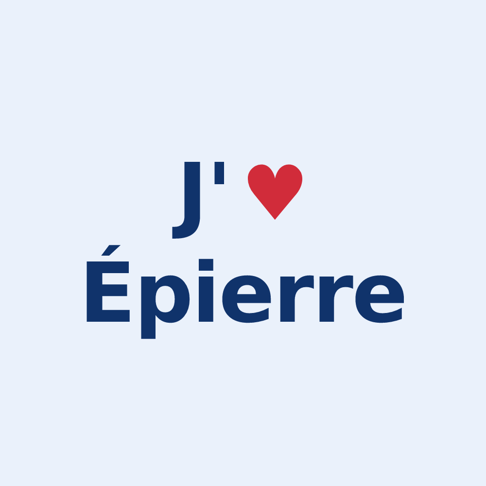 Sticker personnalisé Épierre — design J'aime Épierre