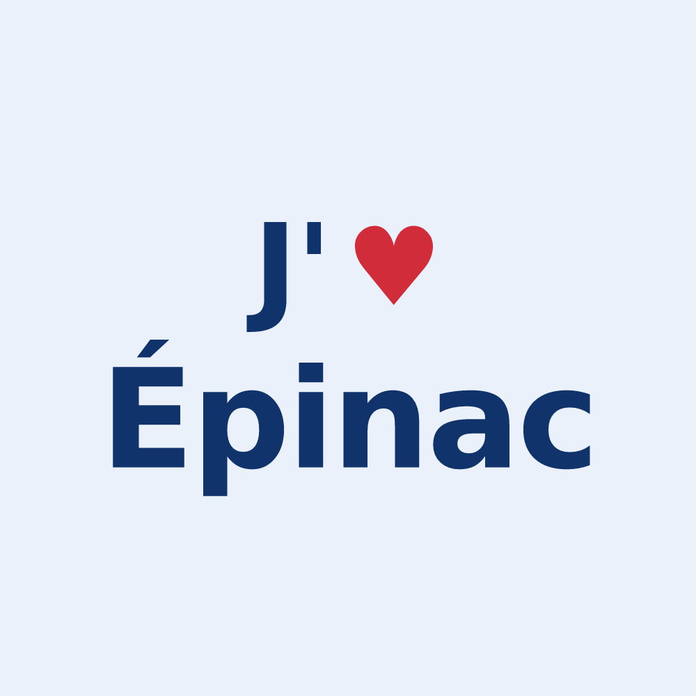 Sticker personnalisé Épinac — design J'aime Épinac