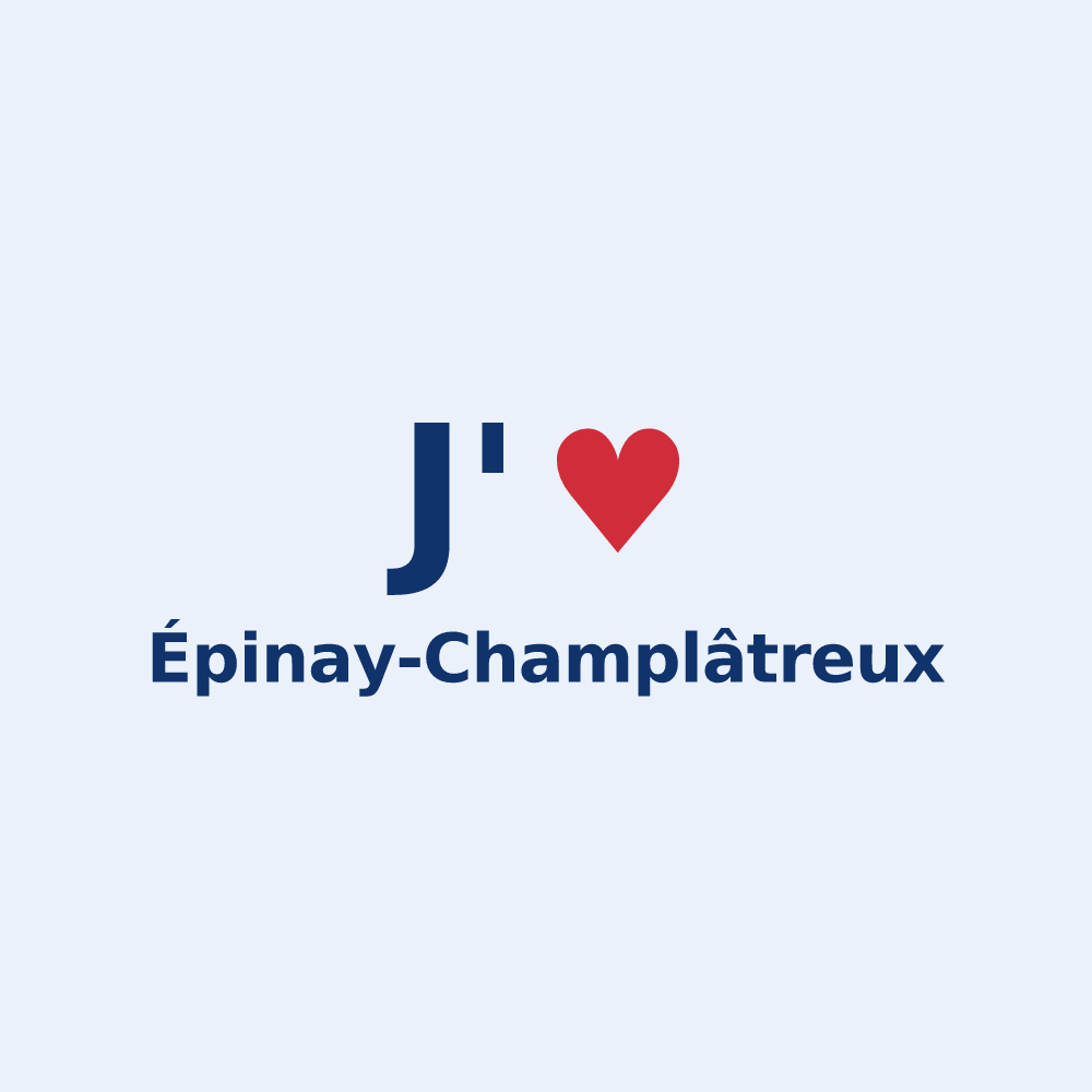 Sticker personnalisé Épinay-Champlâtreux — design J'aime Épinay-Champlâtreux