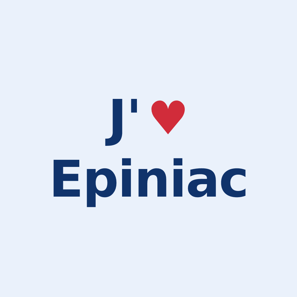 Sticker personnalisé Epiniac — design J'aime Epiniac