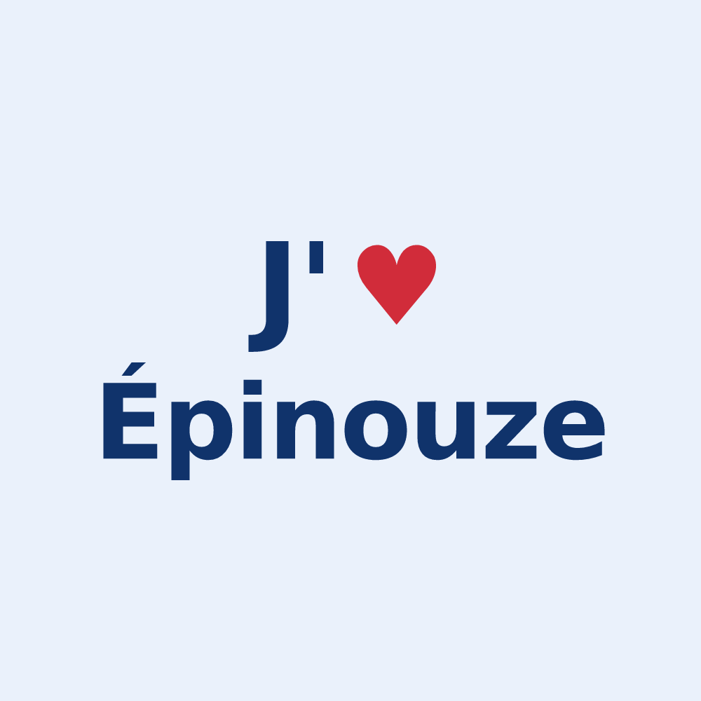 Sticker personnalisé Épinouze — design J'aime Épinouze