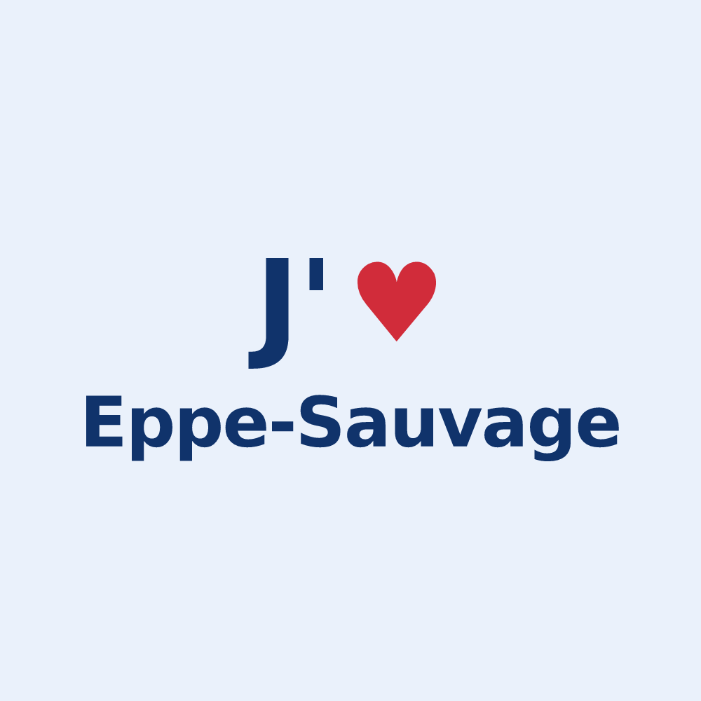 Sticker personnalisé Eppe-Sauvage — design J'aime Eppe-Sauvage