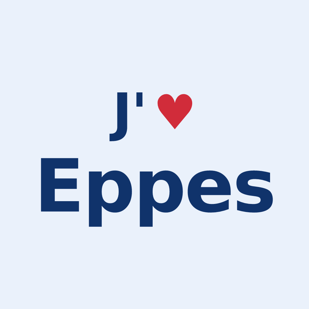 Sticker personnalisé Eppes — design « J'aime Eppes » imprimé sur le sticker