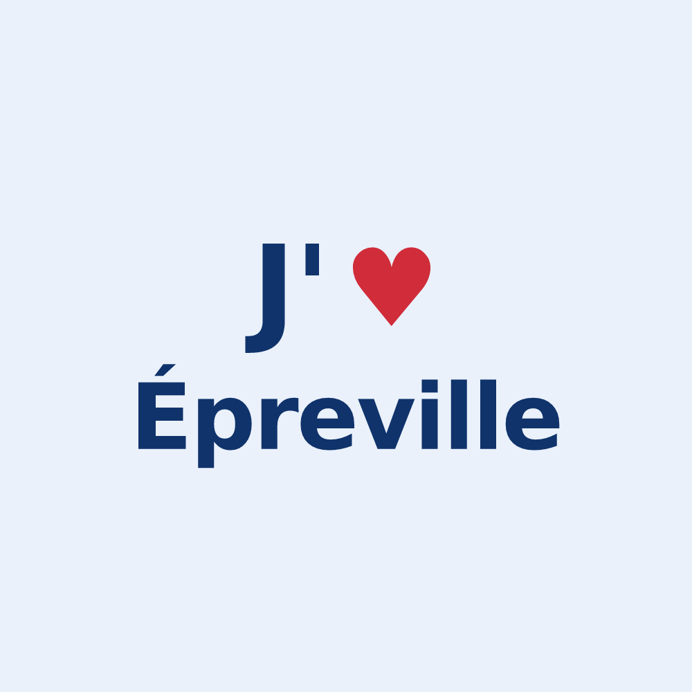 Sticker personnalisé Épreville — design J'aime Épreville