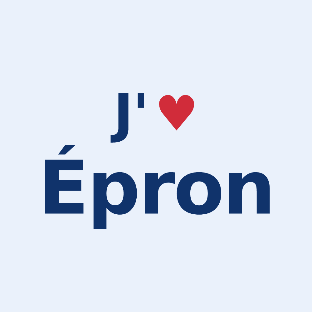 Sticker personnalisé Épron — design J'aime Épron