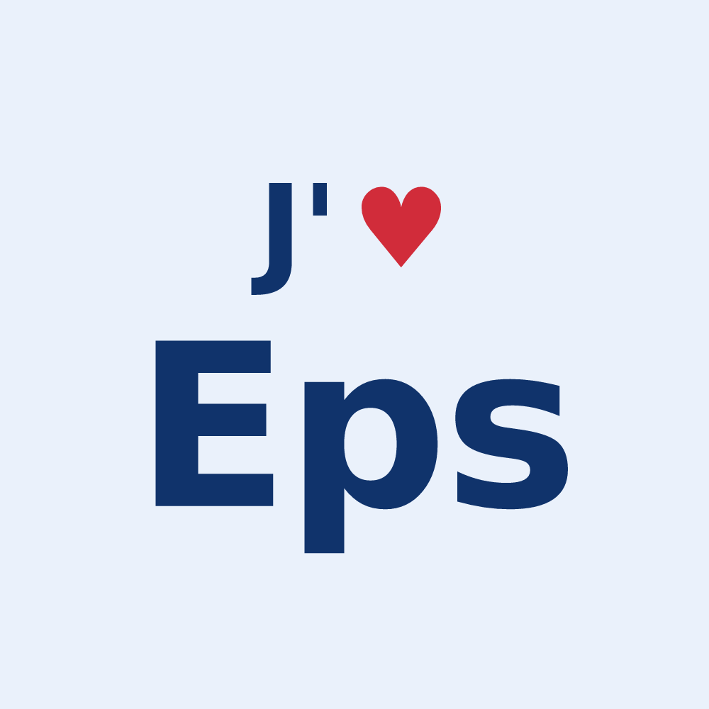 Sticker personnalisé Eps — design J'aime Eps