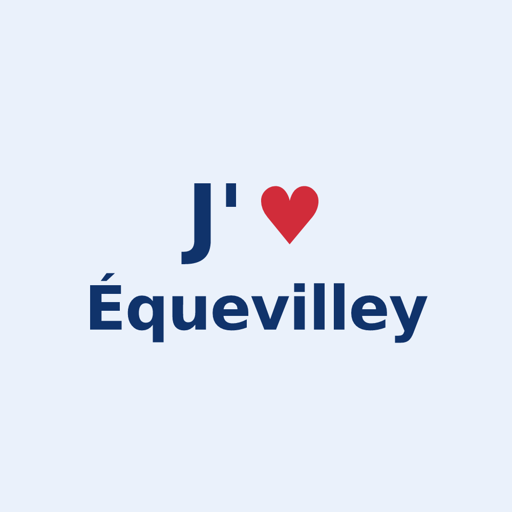 Sticker personnalisé Équevilley — design J'aime Équevilley