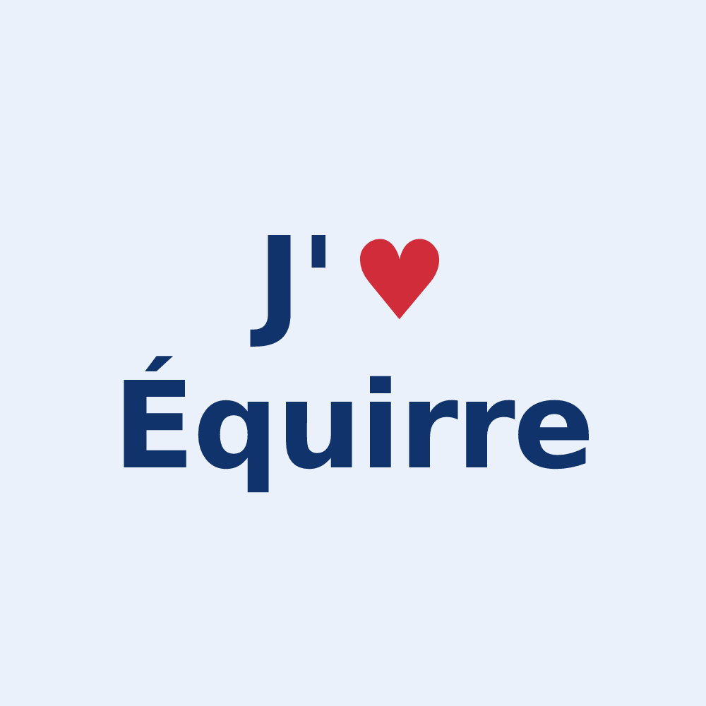 Sticker personnalisé Équirre — design J'aime Équirre
