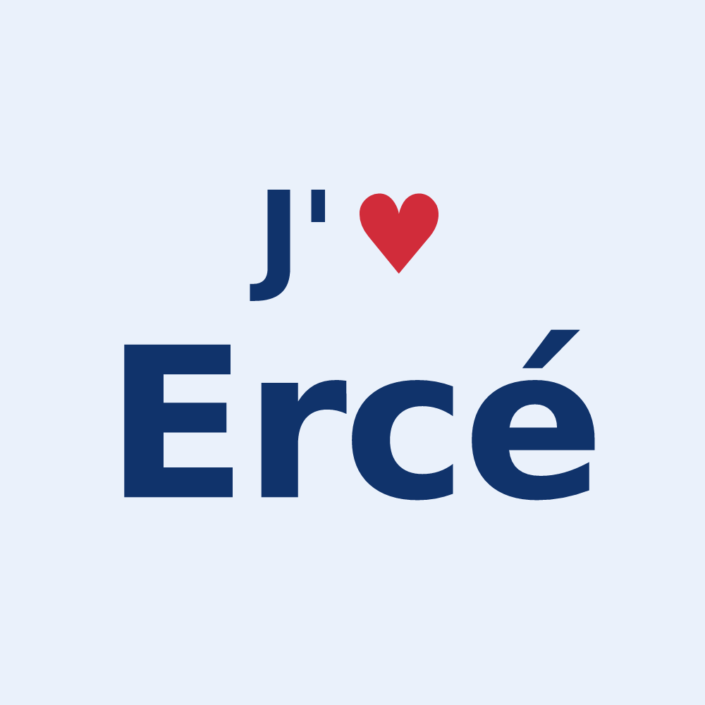 Sticker personnalisé Ercé — design J'aime Ercé