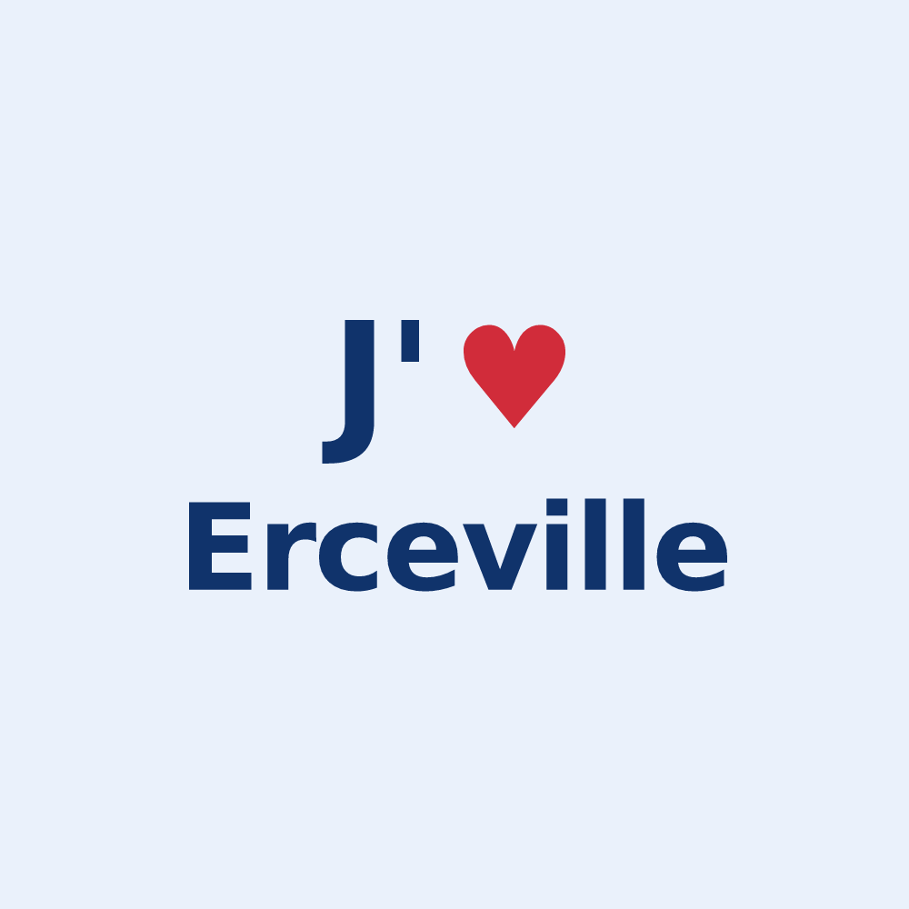 Sticker personnalisé Erceville — design J'aime Erceville