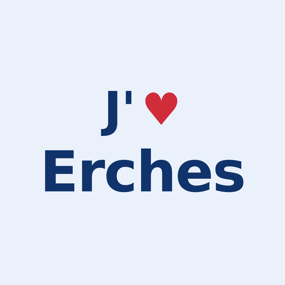 Sticker personnalisé Erches — design J'aime Erches