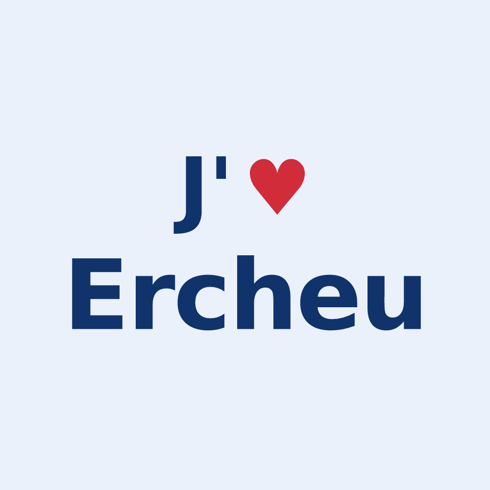 Sticker personnalisé Ercheu — design J'aime Ercheu