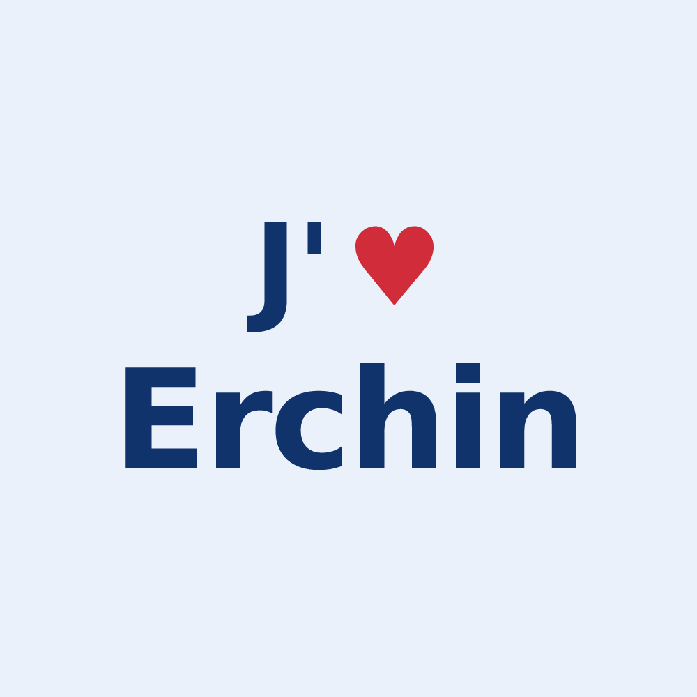 Sticker personnalisé Erchin — design J'aime Erchin