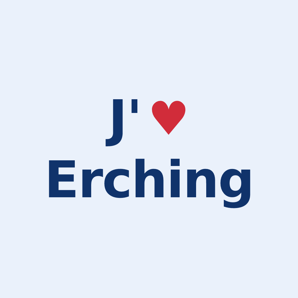 Sticker personnalisé Erching — design J'aime Erching