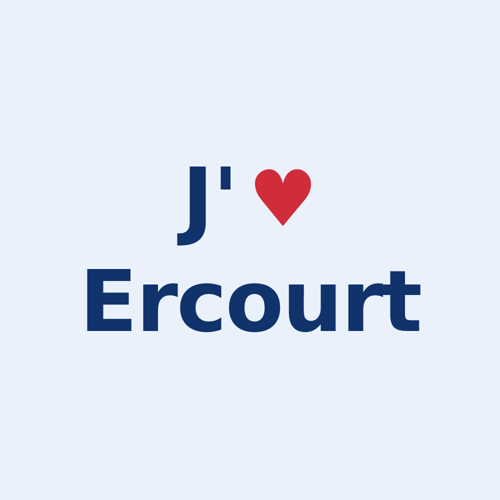 Sticker personnalisé Ercourt — design J'aime Ercourt