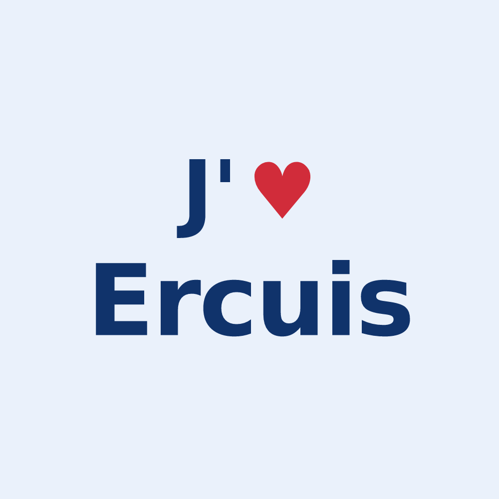 Sticker personnalisé Ercuis — design J'aime Ercuis