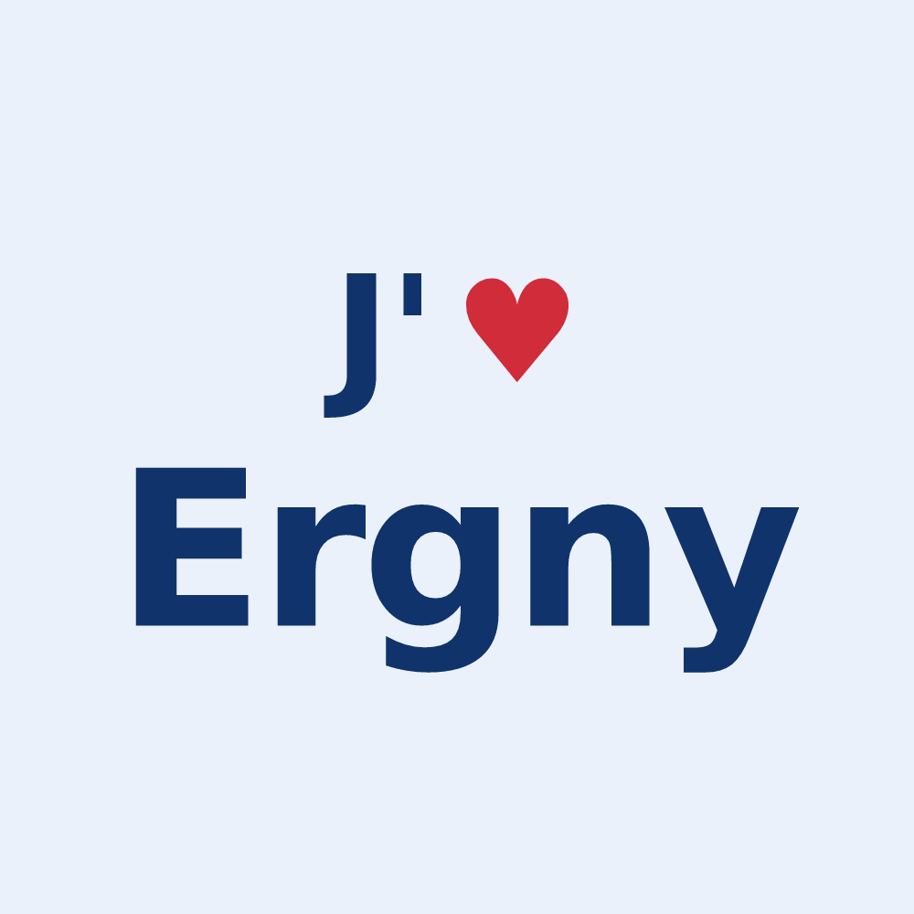 Sticker personnalisé Ergny — design J'aime Ergny