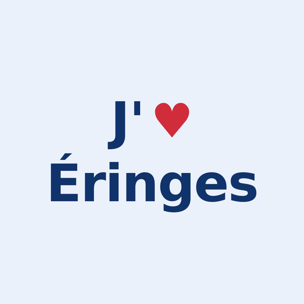 Sticker personnalisé Éringes — design J'aime Éringes