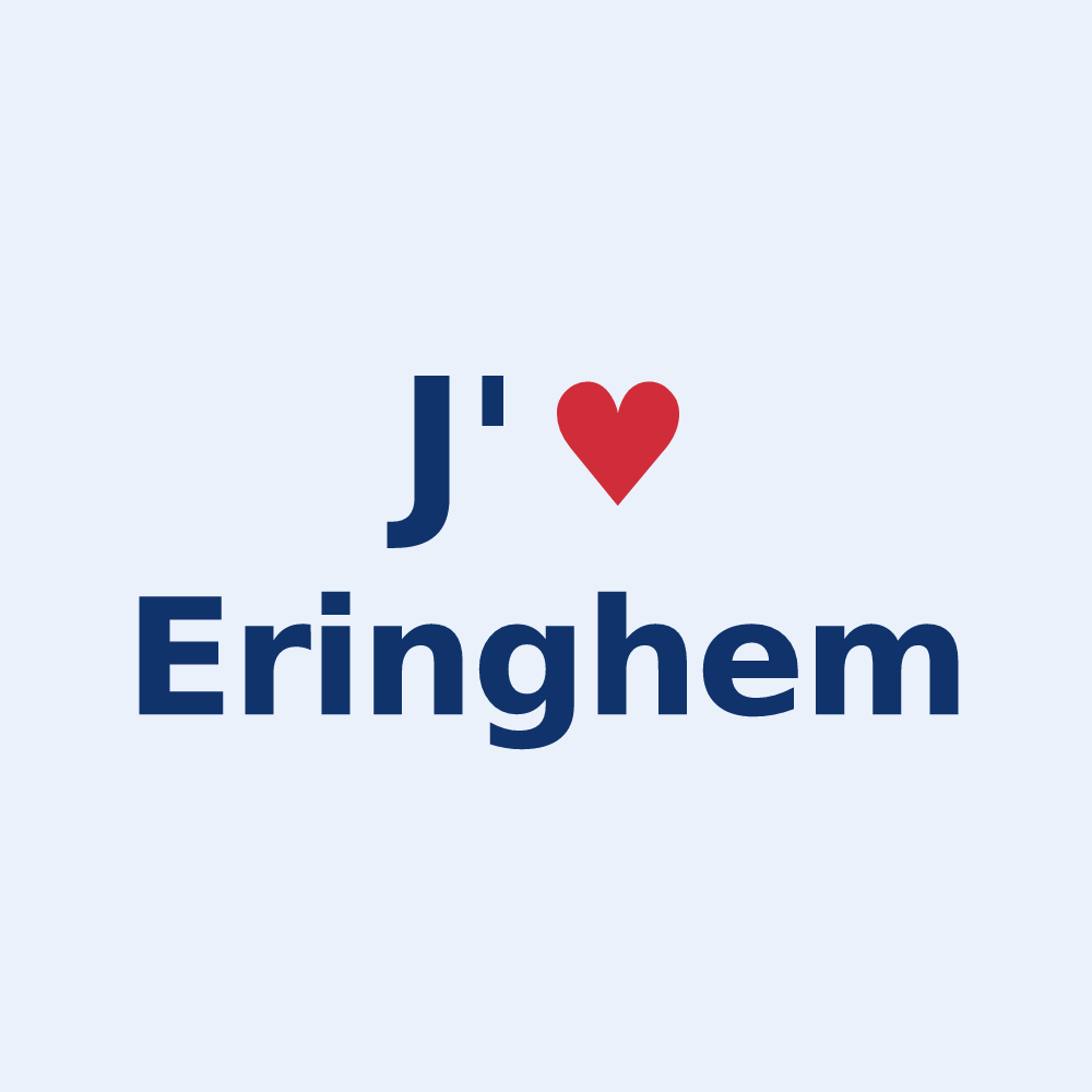 Sticker personnalisé Eringhem — design J'aime Eringhem