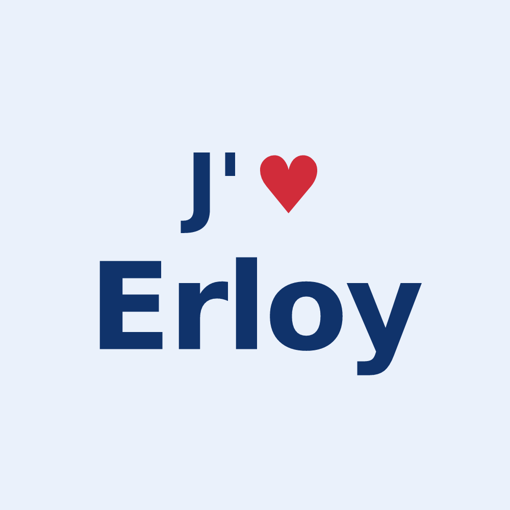 Sticker personnalisé Erloy — design J'aime Erloy