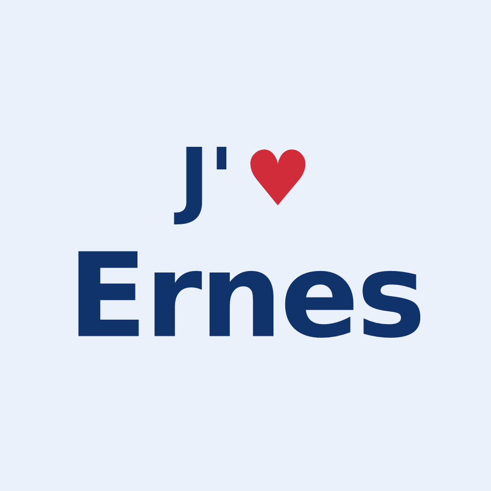 Sticker personnalisé Ernes — design J'aime Ernes