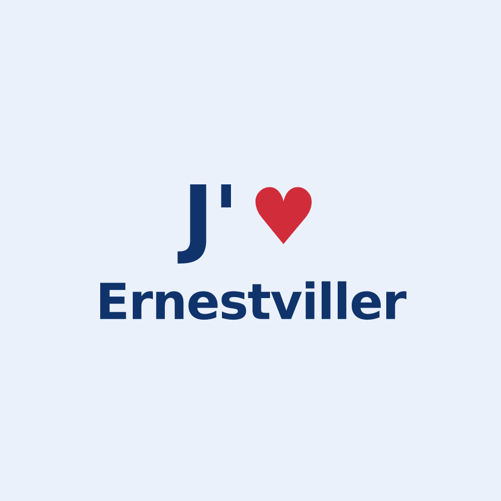 Sticker personnalisé Ernestviller — design J'aime Ernestviller