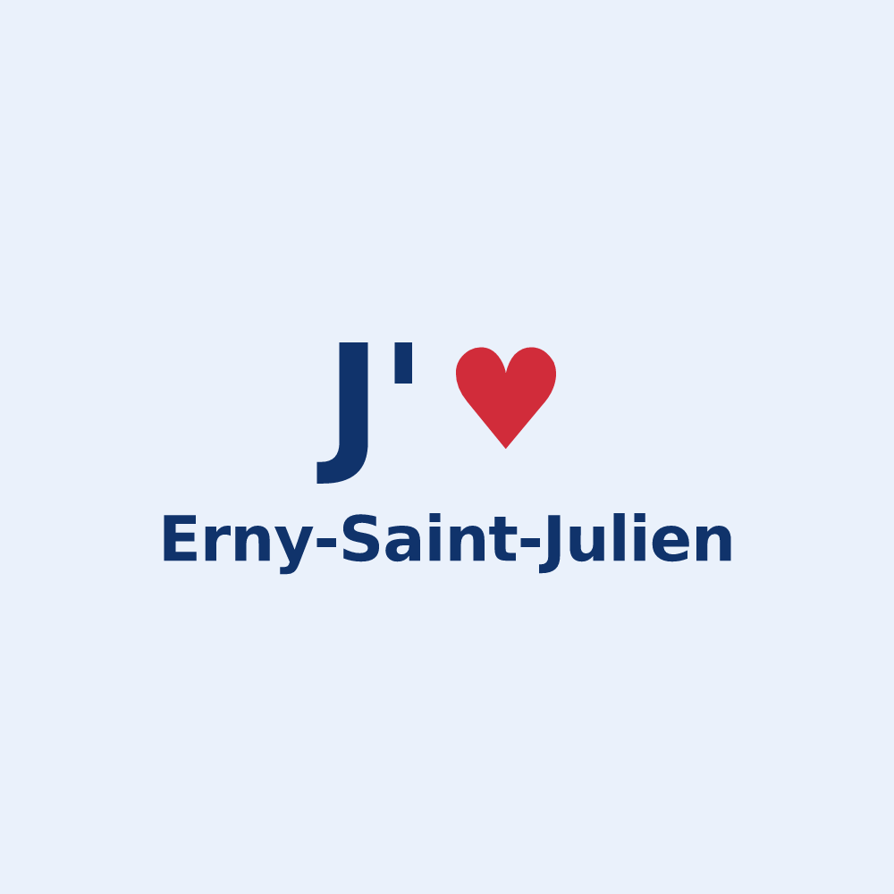Sticker personnalisé Erny-Saint-Julien — design J'aime Erny-Saint-Julien