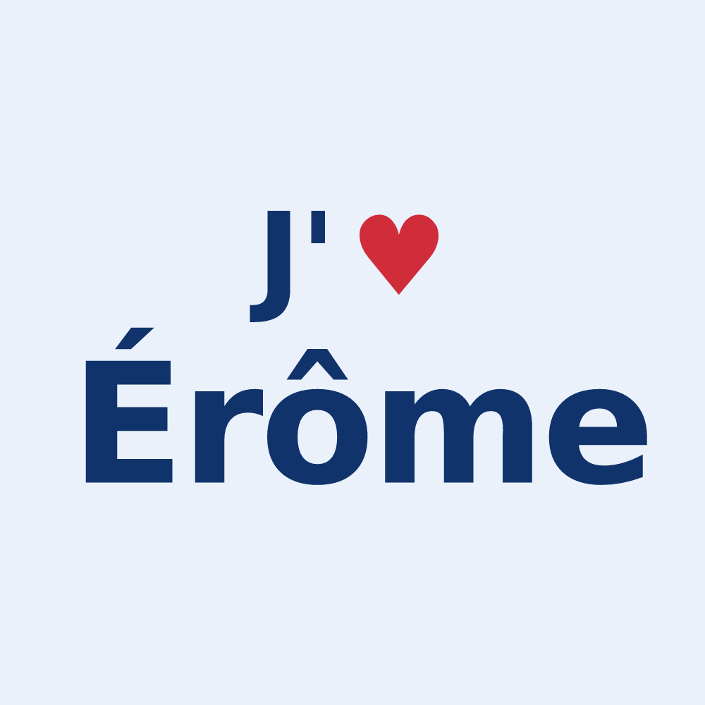 Sticker personnalisé Érôme — design J'aime Érôme