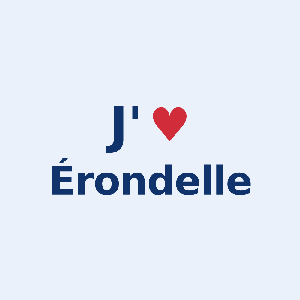 Sticker personnalisé Érondelle — design J'aime Érondelle