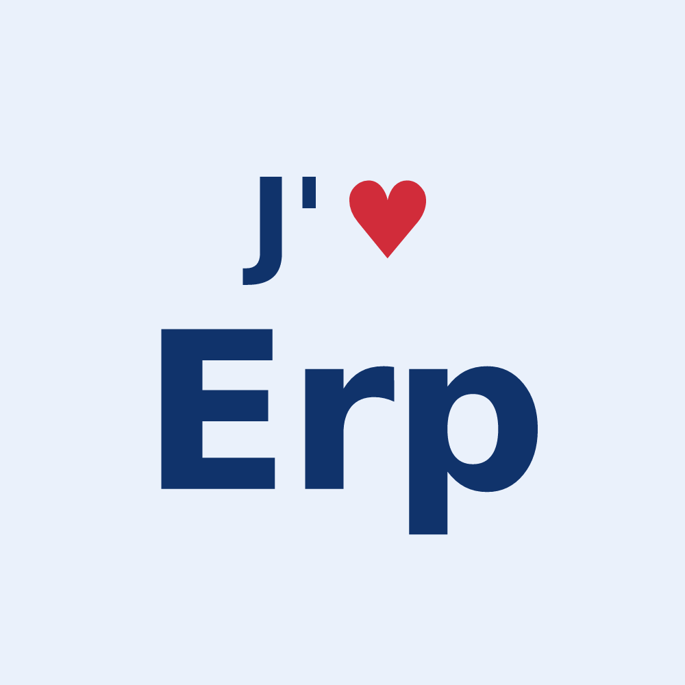 Sticker personnalisé Erp — design J'aime Erp