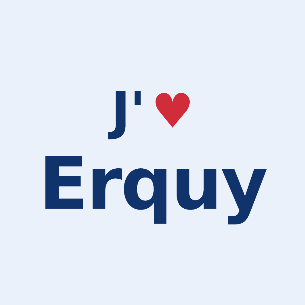 Sticker personnalisé Erquy — design J'aime Erquy