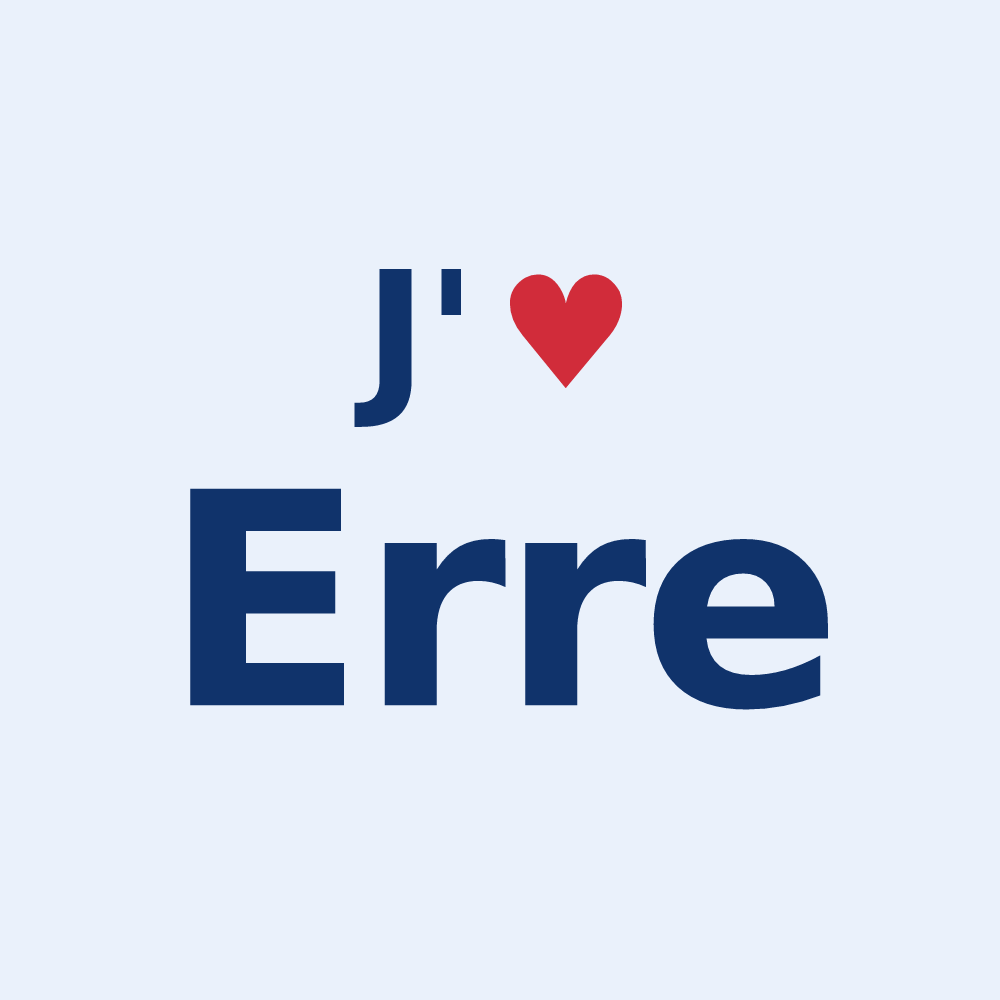 Sticker personnalisé Erre — design J'aime Erre
