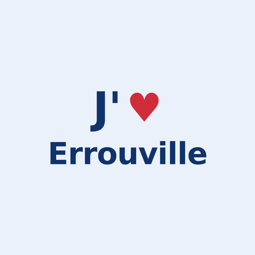 Sticker personnalisé Errouville — design J'aime Errouville