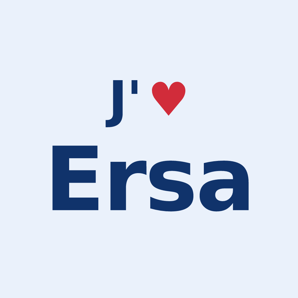 Sticker personnalisé Ersa — design J'aime Ersa