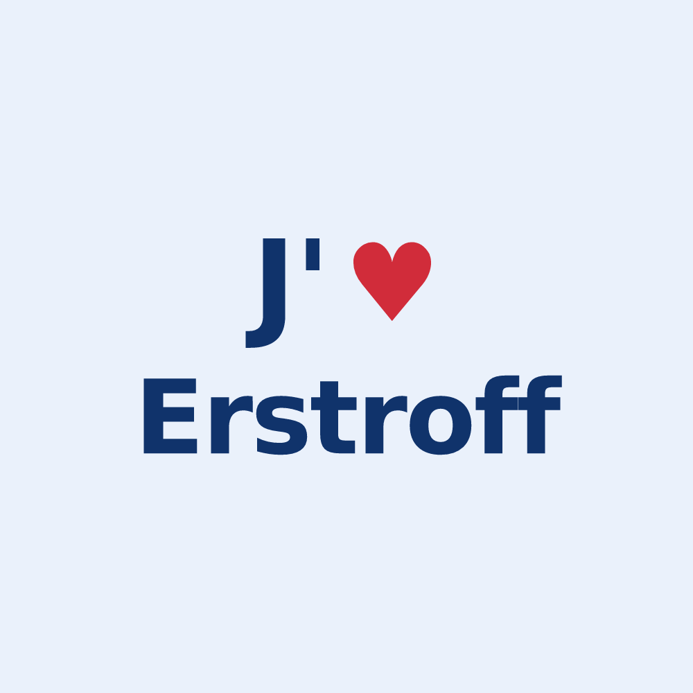 Sticker personnalisé Erstroff — design J'aime Erstroff