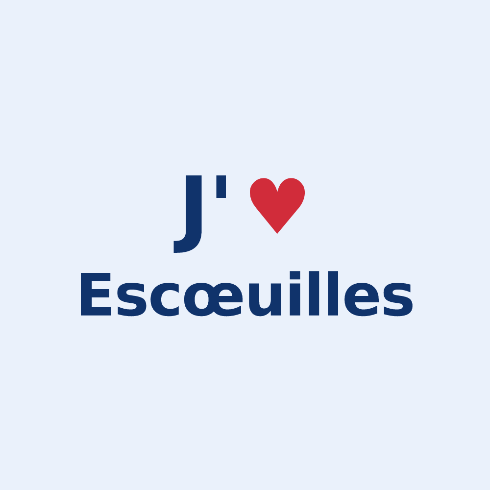Sticker personnalisé Escœuilles — design J'aime Escœuilles