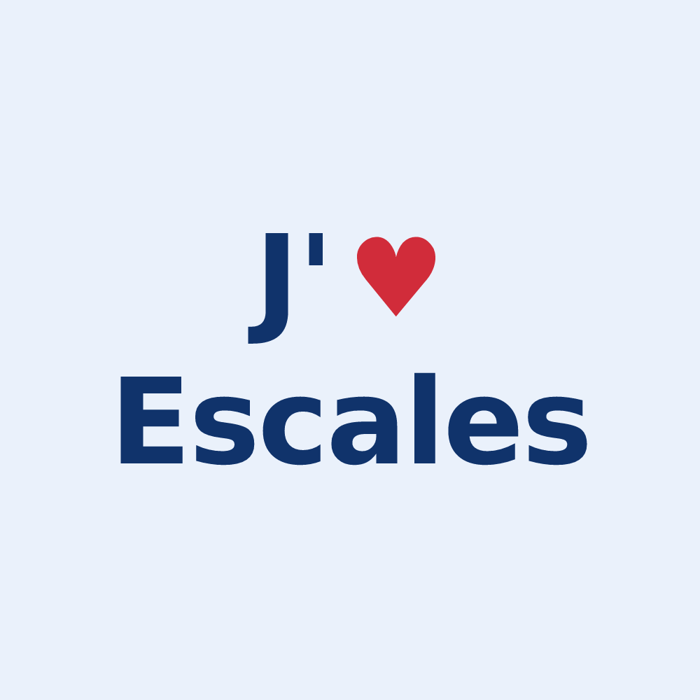 Sticker personnalisé Escales — design J'aime Escales