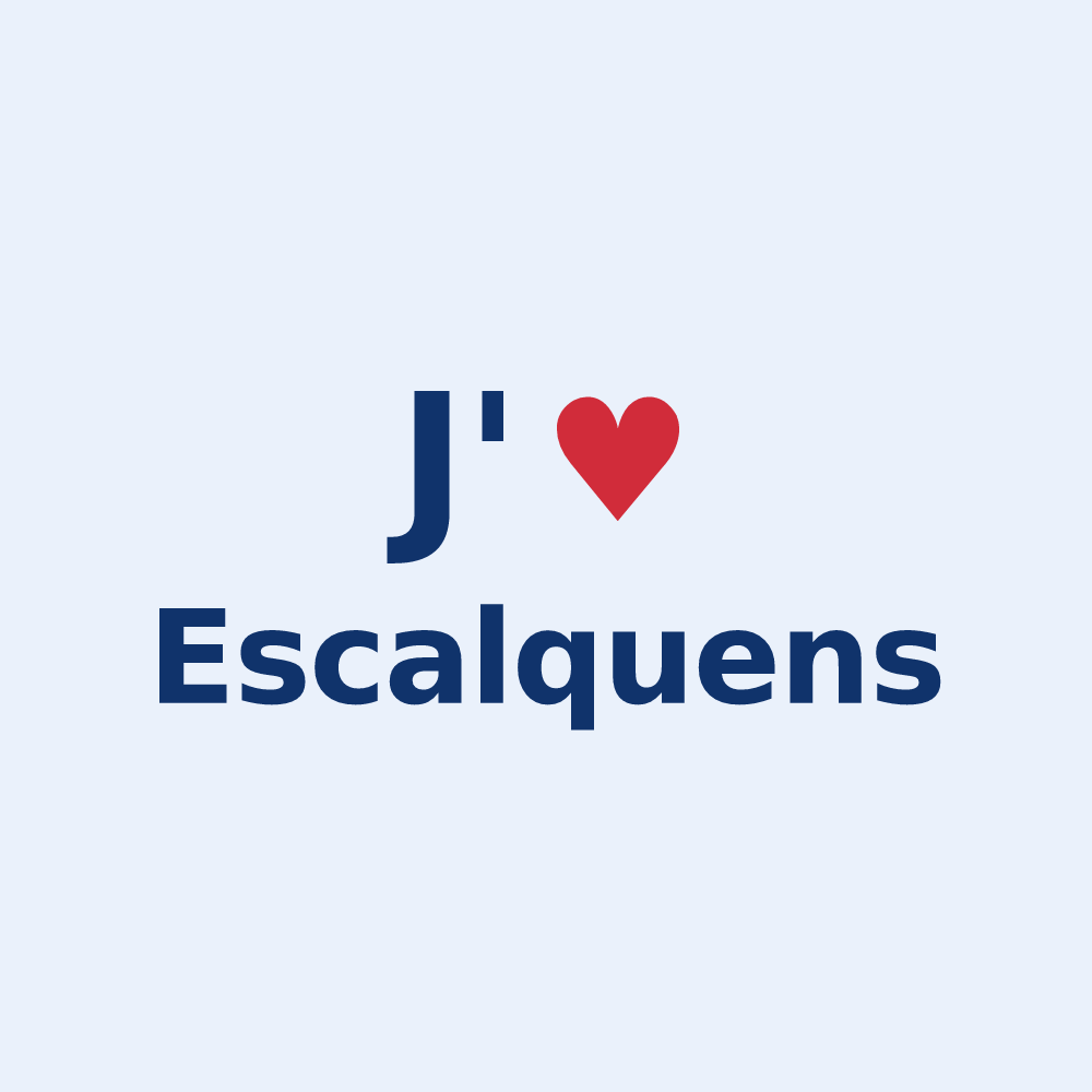 Sticker personnalisé Escalquens — design J'aime Escalquens
