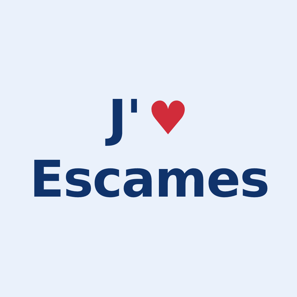Sticker personnalisé Escames — design J'aime Escames