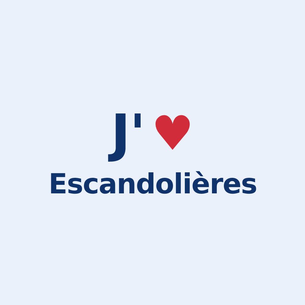 Sticker personnalisé Escandolières — design J'aime Escandolières