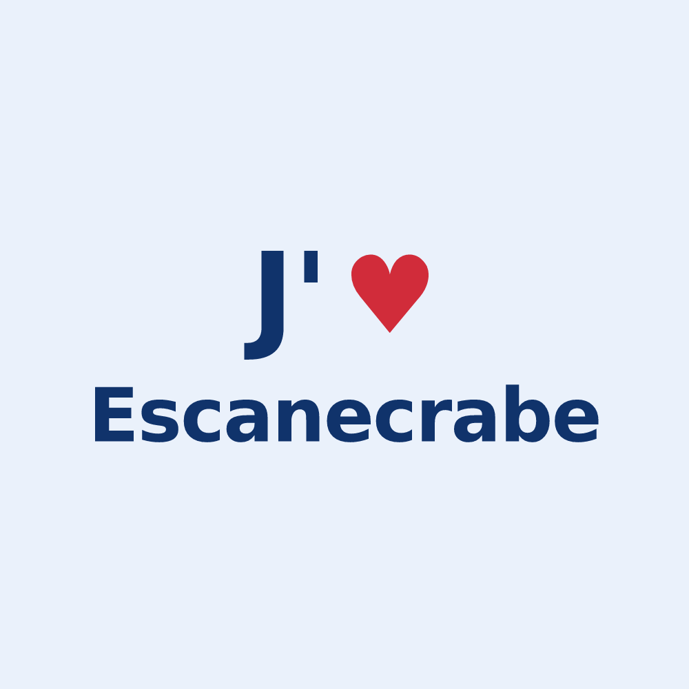 Sticker personnalisé Escanecrabe — design J'aime Escanecrabe
