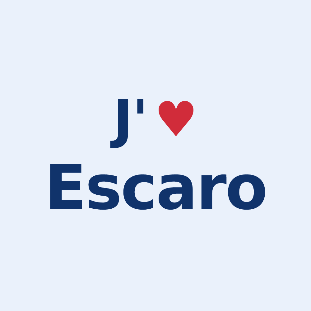 Sticker personnalisé Escaro — design J'aime Escaro