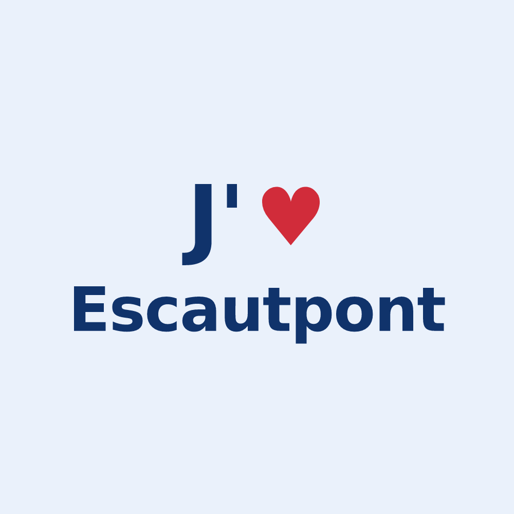 Sticker personnalisé Escautpont — design J'aime Escautpont