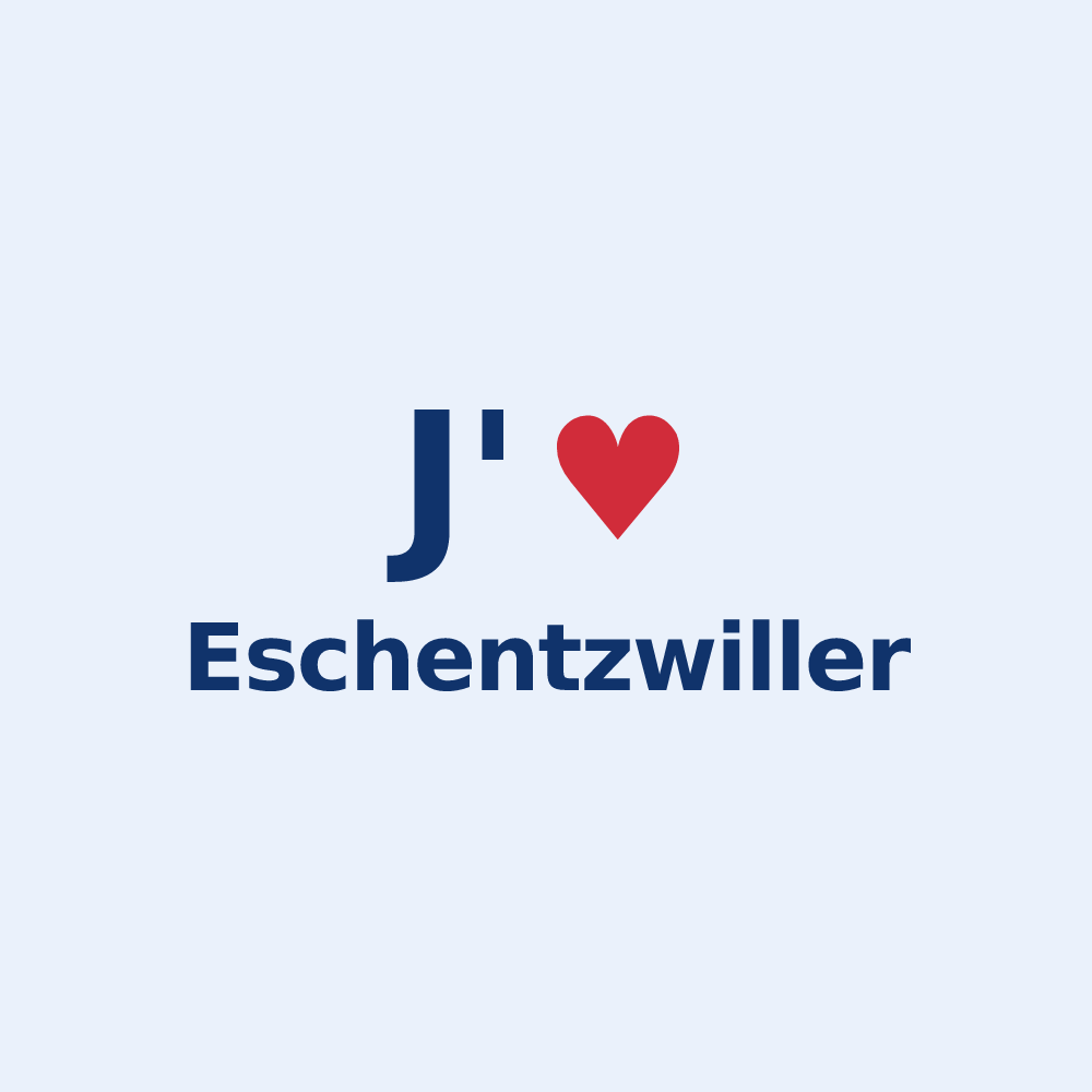 Sticker personnalisé Eschentzwiller — design J'aime Eschentzwiller