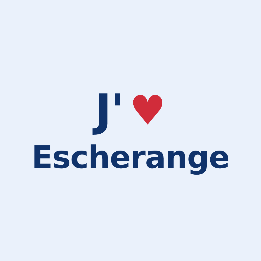 Sticker personnalisé Escherange — design J'aime Escherange